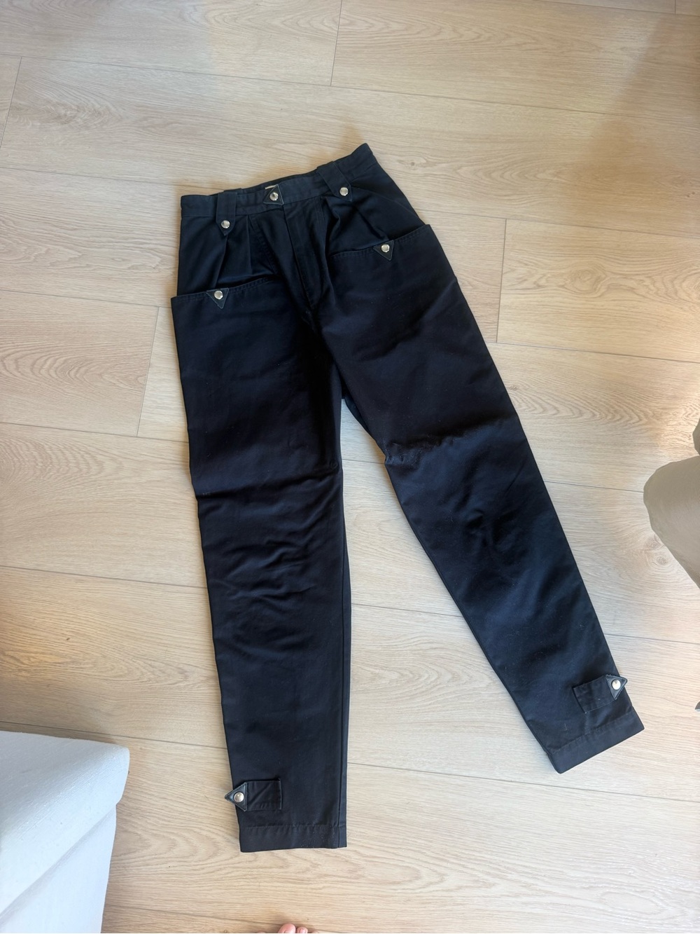 Isabel Marant Black High-Rise Jeans with Front Patch Pockets
